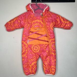 Obermeyer Infant Pink Orange Bunting SnowSuit Size 6-12 Months